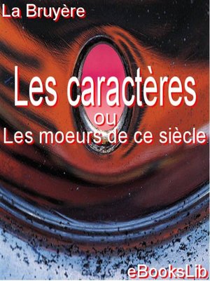 cover image of Les caractères ou Les moeurs de ce siècle